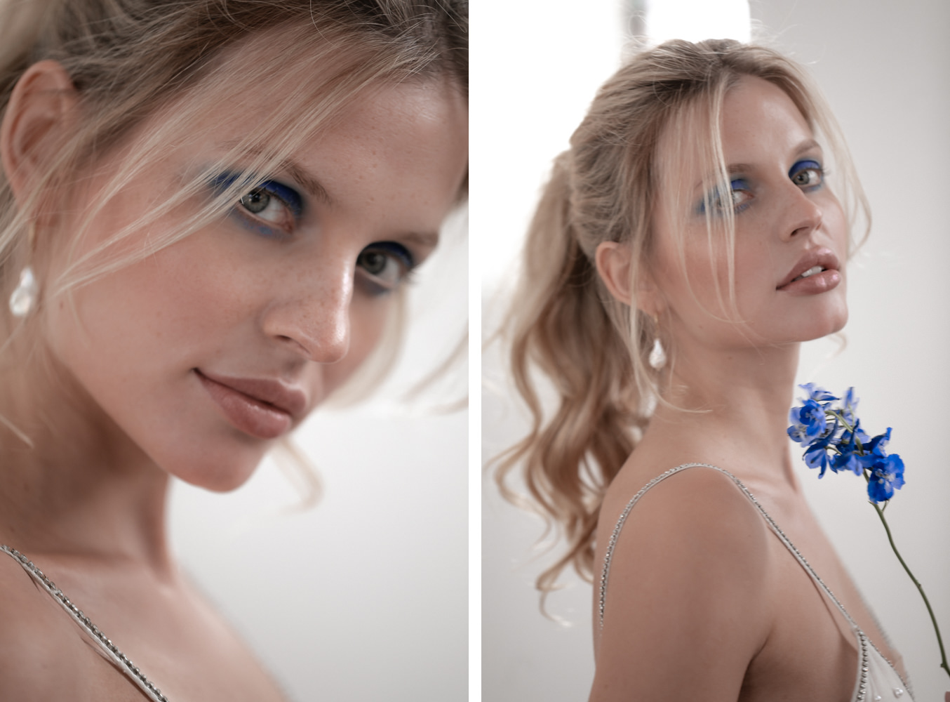 Tal-Kedem-München-Hochzeitsfotograf-19 Protrait von Braut mit blauer Blume